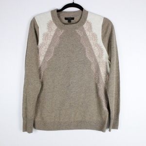 J. Crew Medium Beige Cream Lace Sweater